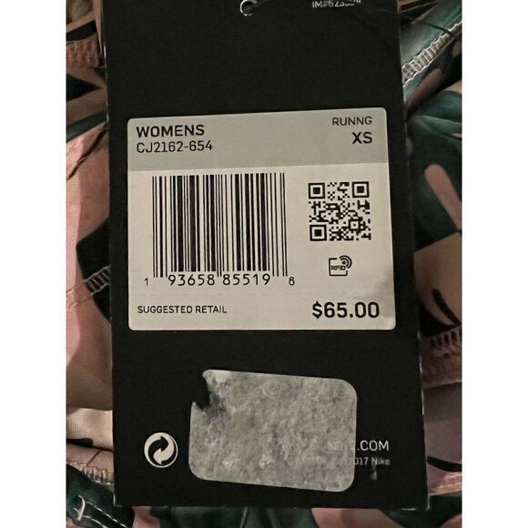 Nike Floral Multicolor Fast Crop Runway Women Leggings Women's Extra Small NWT - Picture 6 of 7